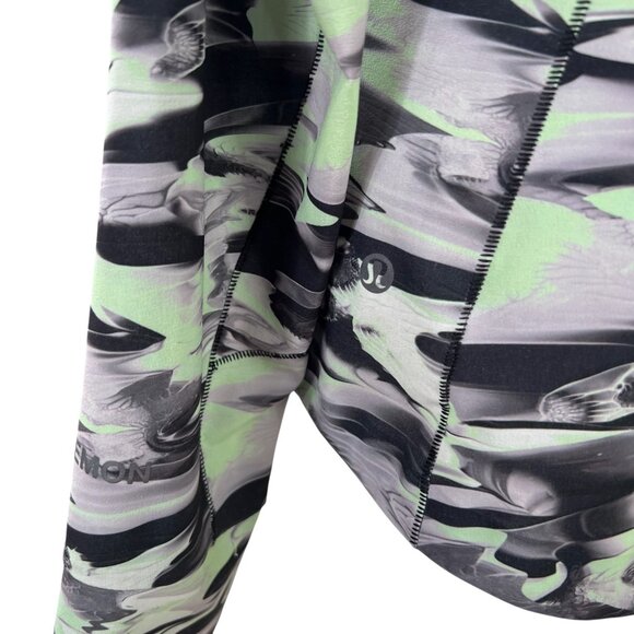 Lululemon Mist Over Windbreaker Pastel Glide Multi Black Green Size 6 - Picture 10 of 12